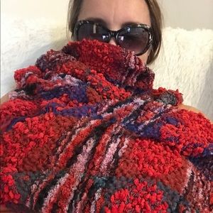 Scarf fluffy , stretchy very soft colorexplosion